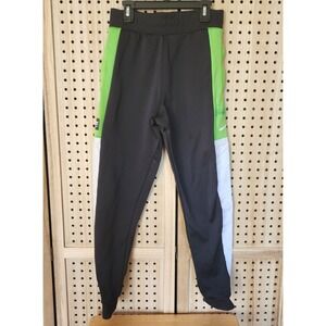 Nike Therma Fit Elite Jogger Kids Sz‎ L Black Green Drawstring Sports See Photos